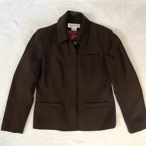 Jones New York Women's Brown Wool Blazer - Size 8